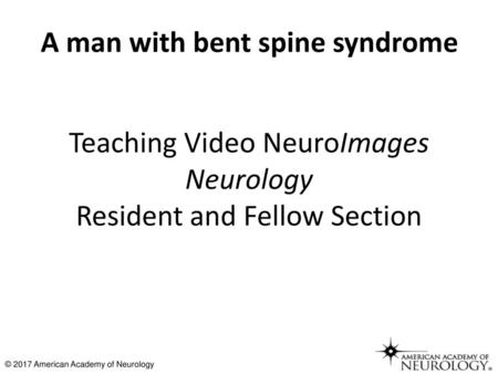 Teaching Video NeuroImages Neurology Resident and Fellow Section