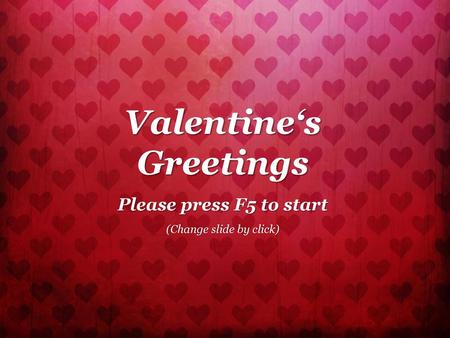 Valentine‘s Greetings