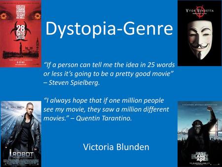 Dystopia-Genre Victoria Blunden