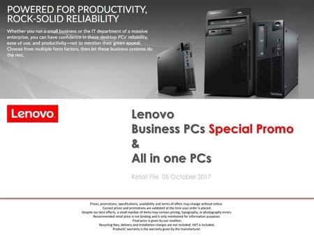 Business PCs Special Promo & All in one PCs