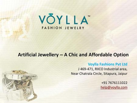 Artificial Jewellery – A Chic and Affordable Option