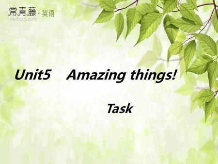 Unit5 Amazing things! Task.