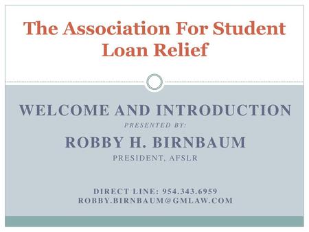 The Association For Student Loan Relief