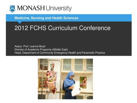 2012 FCHS Curriculum Conference