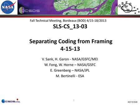 SLS-CS_13-03 Separating Coding from Framing