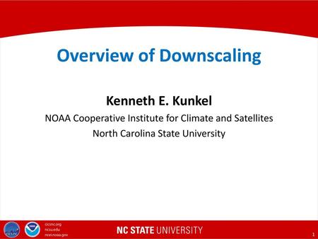 Overview of Downscaling