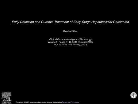 Masatoshi Kudo  Clinical Gastroenterology and Hepatology 