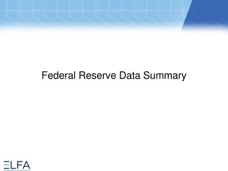 Federal Reserve Data Summary