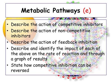 Metabolic Pathways (e)