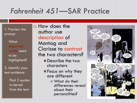 Fahrenheit 451—SAR Practice