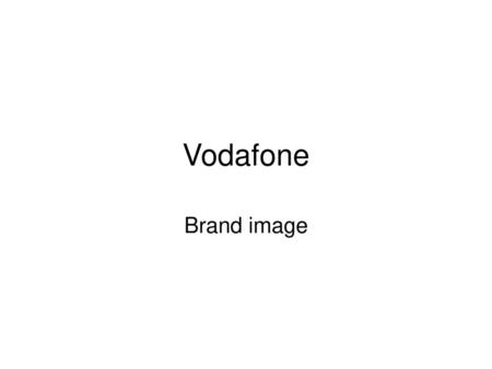 Vodafone Brand image.