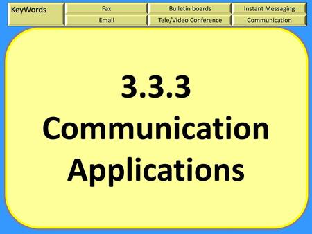 3.3.3 Communication Applications