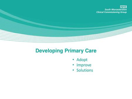 Developing Primary Care