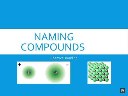 Naming Compounds Chemical Bonding.