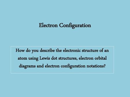 Electron Configuration