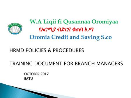 Oromia Credit and Saving S.co