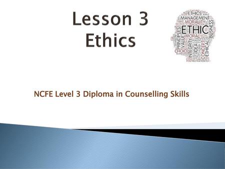 NCFE Level 3 Diploma in Counselling Skills