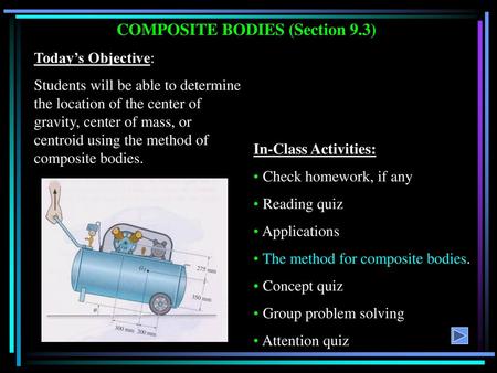 COMPOSITE BODIES (Section 9.3)