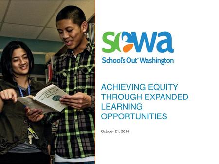 Achieving equity through Expanded learning opportunities