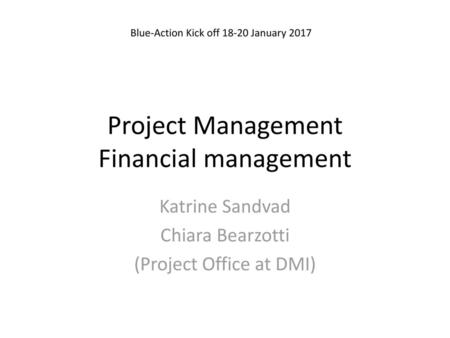 Project Management Financial management