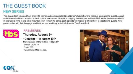 The guest book NEW SERIES PREMIERES Thursday, August 3rd