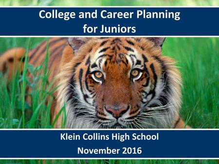 College and Career Planning for Juniors