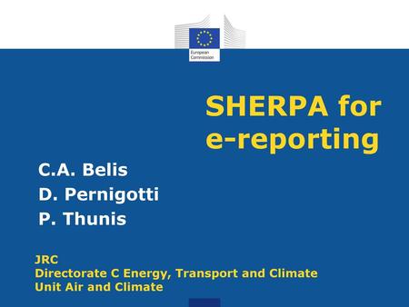 SHERPA for e-reporting