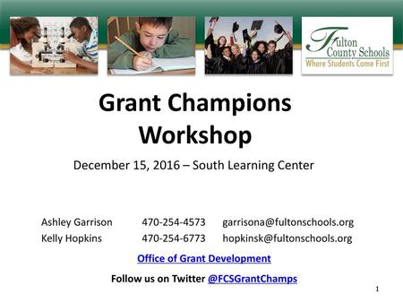 Grant Champions Workshop