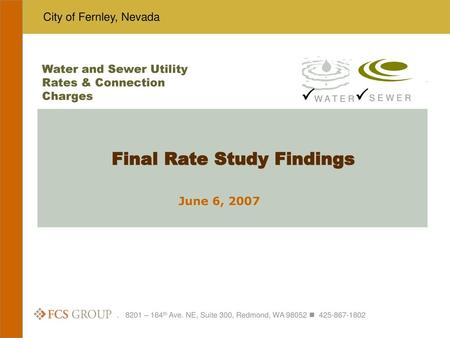 Final Rate Study Findings