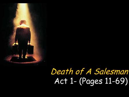 Death of A Salesman Act 1- (Pages 11-69)