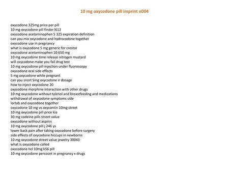 10 mg oxycodone pill imprint n004