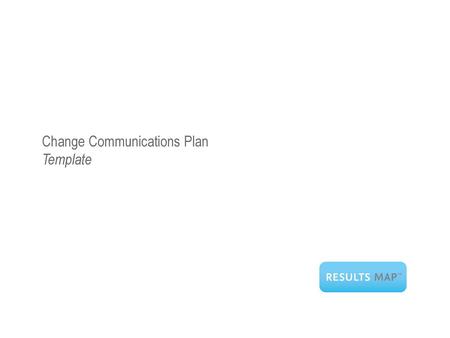 Change Communications Plan Template