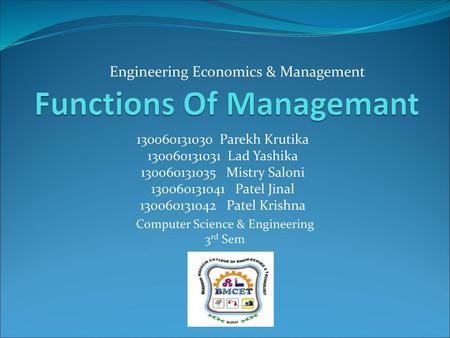 Functions Of Managemant