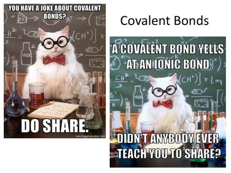 Covalent Bonds.