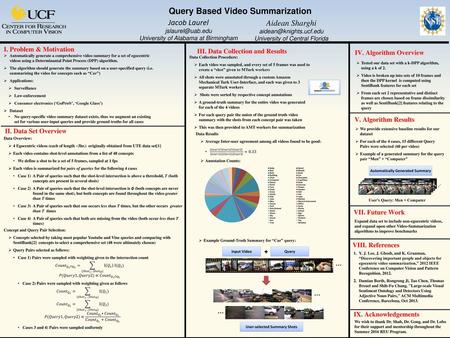 Query Based Video Summarization