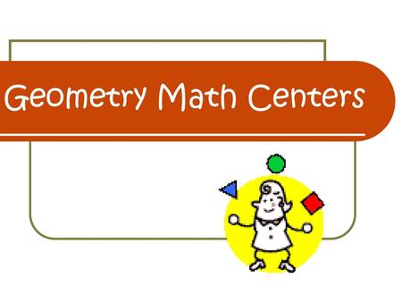 Geometry Math Centers.