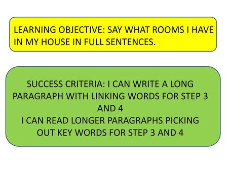 I CAN READ LONGER PARAGRAPHS PICKING OUT KEY WORDS FOR STEP 3 AND 4