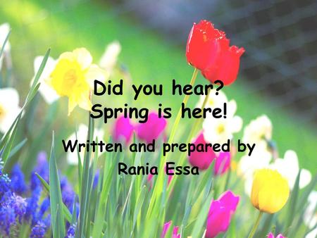 Did you hear? Spring is here!