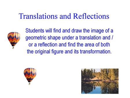 Translations and Reflections