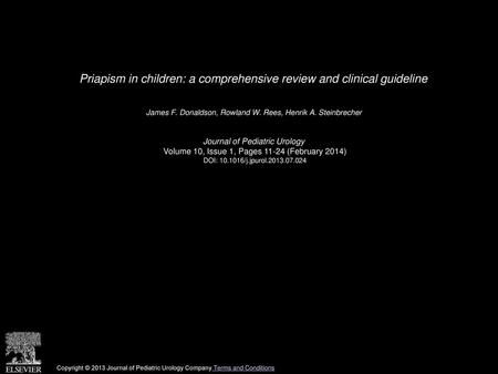 Priapism in children: a comprehensive review and clinical guideline