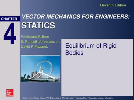 Equilibrium of Rigid Bodies