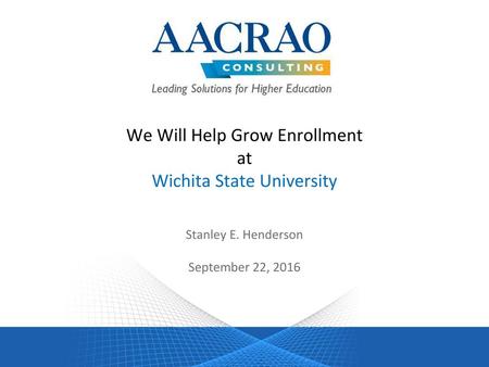 We Will Help Grow Enrollment at Wichita State University