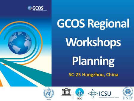 GCOS Regional Workshops Planning