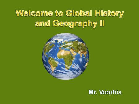 Welcome to Global History and Geography II