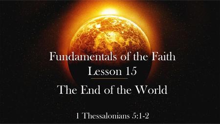 Fundamentals of the Faith