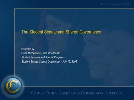 The Student Senate and Shared Governance