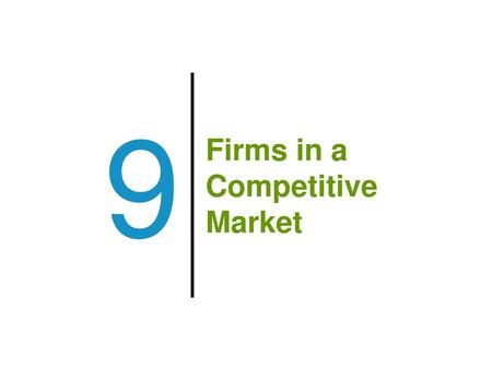 Firms in a Competitive Market