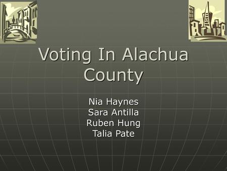 Voting In Alachua County