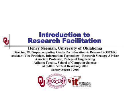 Introduction to Research Facilitation