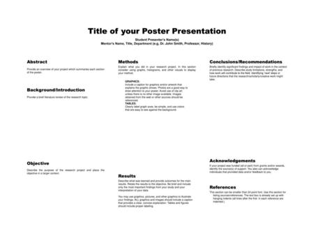 Title of your Poster Presentation